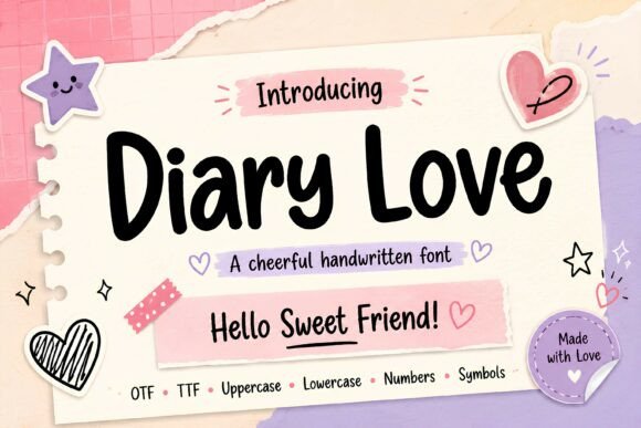 Diary Love: A Cheerful Font for Authentic Designs