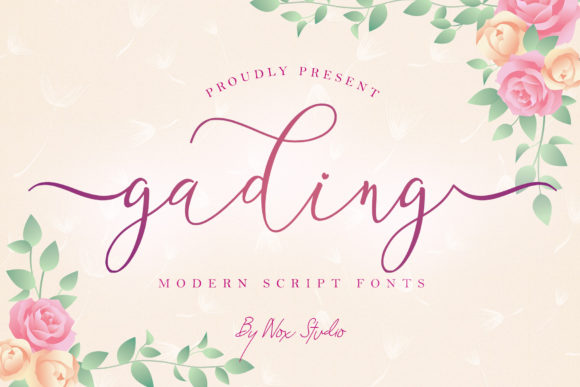 Gading: A Whimsical Script for Relaxed Branding