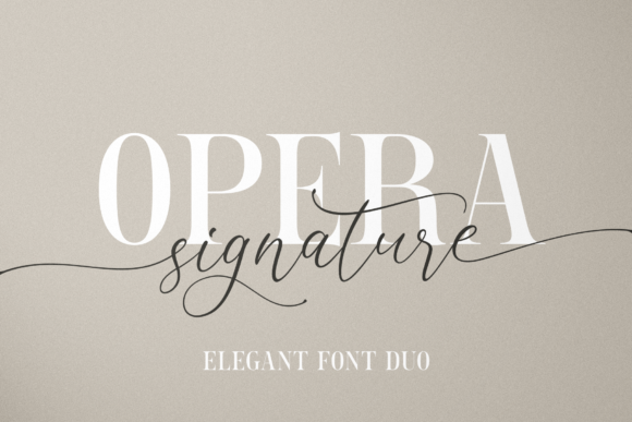 Opera Signature: Elevate Your Design with This Refined Duo Font