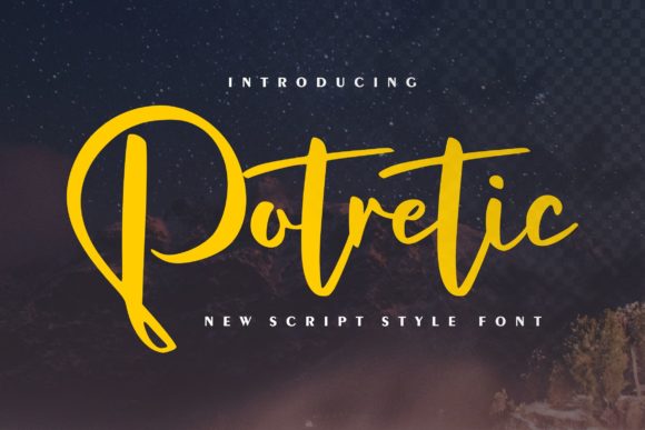 Refined Brushed Script: Potretic for Modern Branding