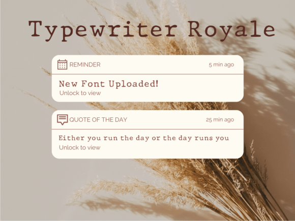 Typewriter Royale: A Modern Vintage Font for Your Projects