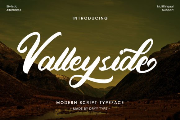Valleyside: A Script Font for Timeless Elegance